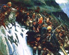 Фрагмент картины В.И.Сурикова «Переход Суворова через Альпы»