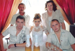 С. В. Гончарова с супругом и детьми
